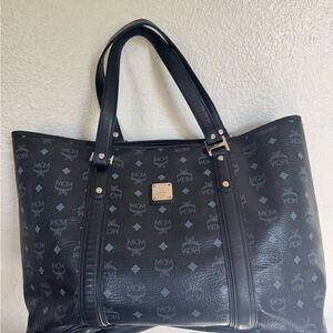 MCM Black Visetos Black Large Tote